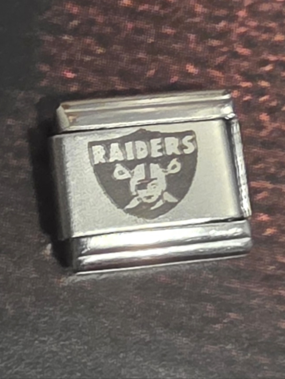 Oakland Raiders Silver Logo Charm
